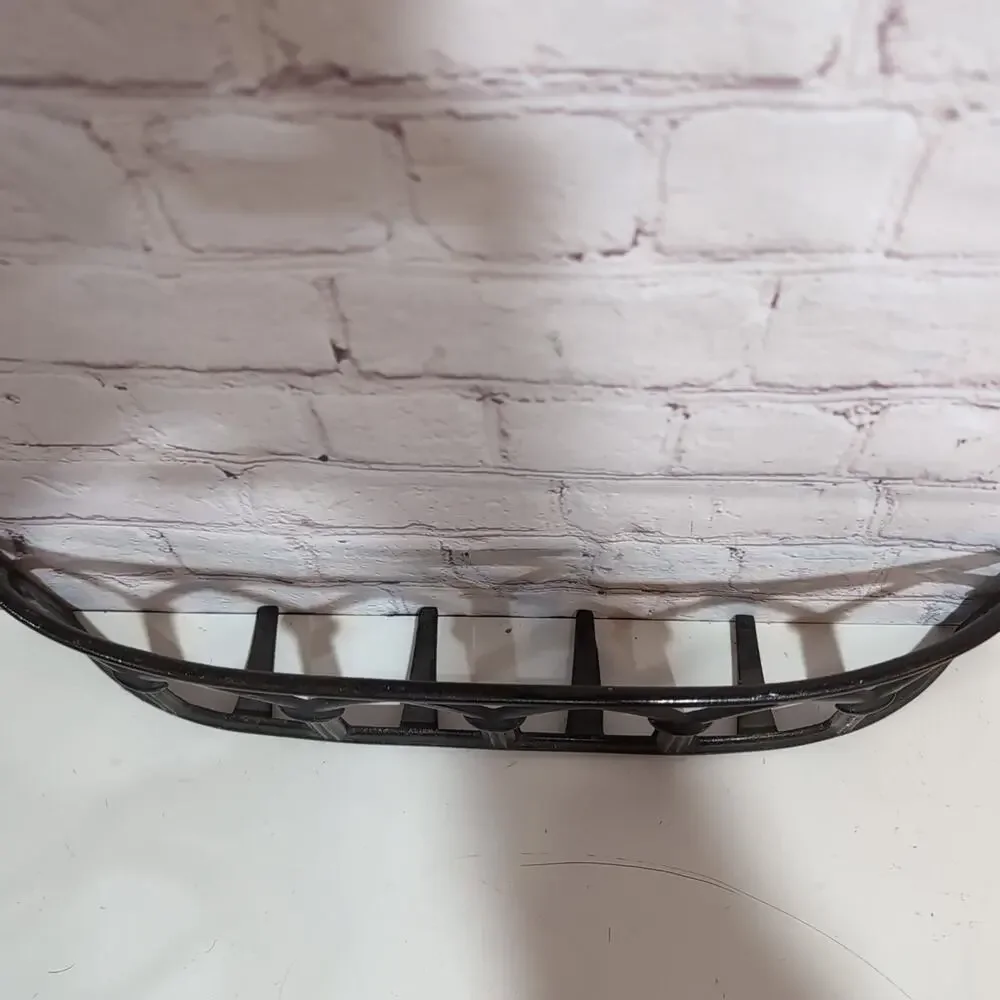 Vintage Cast Iron Pew Bible Hymnal Book Holder Wall Rack Art Deco Architectural
